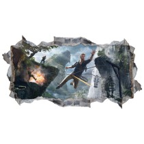 Vinilos videojuegos uncharted 4 agujero pared 3d